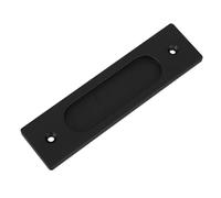 Kichvoe No-Drill Rectangular Metal Sliding Door Handle for Kitchen Door and Cabinet, Universal Compatibility, Black Aluminium Alloy, for Rental Properties and Temporary Setups