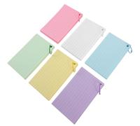 Kichvoe Note Cards Blank Flashcards Notepad Portable Paper Memo Cards with Assorted Color Lined Pages and Metal Binder Rings for Daily Life and Office Use