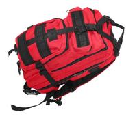 Kichvoe Outdoor Tactical Backpack Double Shoulder Bag Red Oxford Cloth Adjustable Shoulder Strap Many Pockets for Camping Cycling Storage