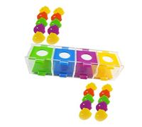 Kichvoe Parrot Color Sorting Throw Box Acrylic Educational for Pet Birds Assorted Colors Designed for Training to Reduce Aggression and Loneliness Random Color