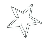 Kichvoe Pentagram Metal Wreath Frame 40cm Star Shaped Garland Ring Iron Wire Wreath Form DIY Home Door Decoration