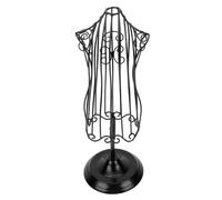 Kichvoe Pet Coat Holder Mannequin Model Stand round Black Iron Base for Dog and Cat Clothing Display, Sturdy Garment Rack for Pet Accessories and Clothes Organization