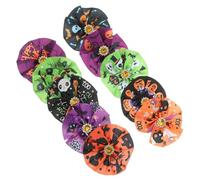 Kichvoe Pet Collar Flowers Random Color for Halloween Season and Home Decoration 10pcs Polyester Decorative Flower Charms, Festive Touch Accessories for Dogs and Cats