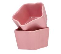 Kichvoe Pet Food Bowls Small Animal Feeding Dish Star Shaped Ceramic for Small Animals 2pcs Easy to Clean and Not Easily Overturned Suitable for Pigeons and Guinea Pigs