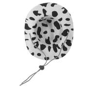 Kichvoe Pet Sun Hat for Dogs Cats Adjustable Cowboy Style with Cow Print Summer Sun Protection Lightweight Comfortable for Outdoor Activities for Adorable Pet Photos
