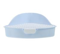 Kichvoe Pet Training Corner Rabbit Toilet Triangle Litter Box Detachable Grate for Rabbits and Small Animals 9.8X7.5X3.9 Inch Suitable for Indoor Use