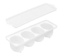 Kichvoe Pickled Egg Storage Container White 12-grid Egg Holder Rack for Marinating and Preserving in Kitchen Pantry
