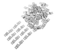 Kichvoe Picture Frame Hooks with Invisible Design Iron Silver 50pcs for Hanging and Two-Hole Structure , Modern Horizontal Strip Picture Hangers for Homes and Offices