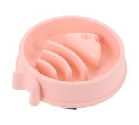 Kichvoe Pink Plastic Pet Slow Feeder Bowl for Dogs and Pets, Lightweight Cylinder Shape, Helps Control Canine Obesity, for Travel and Healthy Slow Feeding