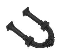 Kichvoe Plastic Black Roman Column Arch Model for Dollhouse and Model Train Scenery, Realistic European Style with Easy Assembly and Versatile Decor Application for Miniature Wedding Arch