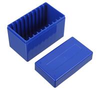 Kichvoe Plastic Coin Collection Box with Rounded Edges Multi-Function Coin Holder and Display Case Blue Small and Delicate for Safe Storage and Easy Viewing