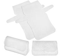 Kichvoe Plastic Mesh Canvas Sheets for Crafting Sewing Pre-Cut Fine Design 4pcs White Plastic Material for Bag Making and Craft Knitting Projects