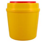 Kichvoe Plastic Round Sharps Container: Biohazard Trash Can - Small Portable Garbage Bin With Lid For Home Counter Desk Hospitals Medical Sharps Commercial Products 3 L/0.79 Gallon