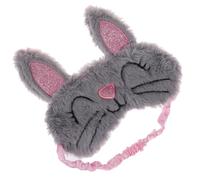 Kichvoe Plush Eye Shade Rabbit Design Washable Elastic Tape Sleep Mask for Flying and Place Where Light Interferes Suitable for Adult Women