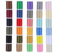Kichvoe Polyester Sewing Thread Sewing Machine Accessory 30 Rolls with Embroidery Spool Storage Box Minimizing Breakage and Smooth Stitching for Home Repairs for Hand and Machine Use