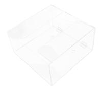 Kichvoe Portable Acrylic Mask Storage Box with Dustproof Cover, Multifunctional Face Mask Organizer Case for Home and Travel, Makeup and Tissue Organizer
