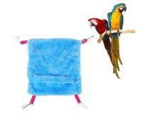 Kichvoe Portable Blue Parrot Sleep Bag and Hammock Made of Plush Velvet Providing Warmth for Small Pets, Suitable for Placing on Floors or Windows in Birdcages