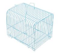 Kichvoe Portable Parrot Travel Carrier Blue Metal Wire Medium Semi-Circular Cage for Small Pets and Outdoor Trips