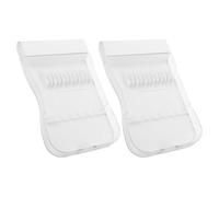 Kichvoe Portable Water Flosser Case 2-Pack Acrylic Organizer for Multiple Flosser Heads Storage Compatible with Waterpik Replacement Tips Ideal for Travel and Family Bathroom