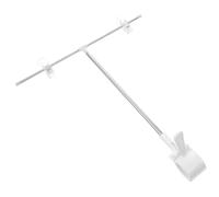 Kichvoe Poster Display Stand Practical Advertising Stand Telescopic Stainless Steel T-Shaped with Clip Style Base Silver Metal Bracket with Fine for Retail Stores and Supermarkets