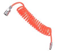 Kichvoe Pu Flexible Air Compressor Hose Coil Spring Tube with Connectors 8mm X 5mm 3 Meter Length High Pressure Pu Coiled Air Hose Kit for Industrial Pneumatic Tools