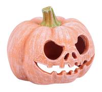 Kichvoe Pumpkin Shaped Resin Reptile Hide Cave Waterproof Feature for Garden and Office Use Realistic and Delicate Reptile House Hideout Suitable for Friends or Families Who Love