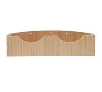 Kichvoe Rabbit Feeder Wooden Hay Dispenser with Fixator Sturdy Groove Station for Guinea Pig Hamster Indoor Feeding