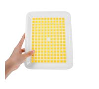 Kichvoe Rabbit Litter Box Large Tray with Yellow Flat Base, Portable Bunny and Small Animal Toilet Pan for Guinea Pig, Ferret, Hamster, Rat Potty Training and Cage Use