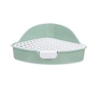Kichvoe Rabbit Potty 2 Pack Small Animal Litter Box with Two-layer Plastic Structure Easy to Clean and Prevents Feet from Getting Stuck Plastic Bottom Mesh Grid Design for Bunny Guinea