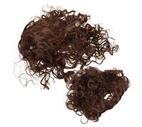 Kichvoe Realistic Brown Beard Wig and Jesus Wig Set for Men, Classic Layered Look with K Wire Material, Enhanced Visual Effect, for Halloween Costume Party and Role Play