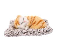 Kichvoe Realistic for Activated with Ornament Cat Dashboard Orange Bamboo Charcoal Decorative Plush Decoration and Adorable and Visually Appealing Car Interior