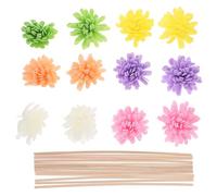 Kichvoe Reed Diffuser Sticks Flowers Set 12Pcs, Multi-Color Artificial Aroma Infuser for Essential Oil Diffusers, Suitable for Home, Office, and Hotel Fragrance Refill Pink, Lemon Yellow,