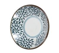 Kichvoe Relish Plate Soy Tableware Sauce Dish 3.25 Inch Ceramic High-Temperature Underglaze Color Minimalist Retro Japanese Style Elegant Flavor Seasoning Plate for Home Dining