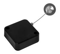 Kichvoe Retractable Anti-Theft Cable Lock with 1 Meter Steel Wire Rope, Automatic Retractable Merchandise Safety Tether Box for Retail Store Security, Black with Lock Round Iron Cap