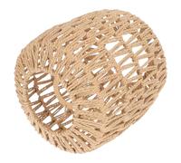 Kichvoe Rustic Handmade Rattan Lampshade Ceiling Lamp Cover in Brown Metal Material, Easy to Decorate and No Assembly Required, for Kitchen and Bedroom Lighting