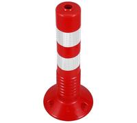 Kichvoe Safety Bollard Traffic Bollard Flexible Plastic Featuring Reflective Tape and 45Cm Thickness for Parking Areas and Construction Site Safety