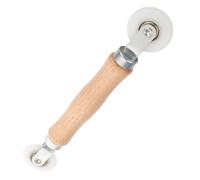 Kichvoe Screen Roller Tool with Wooden Handle for Window and Door Nylon Mesh Spline Roller to Fix Screen and Protect Door Frame for Easy Installation