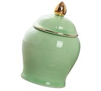 Kichvoe Sealed Ceramic Tea Jar Kitchen Storage Box with Lid Airtight Tea Container for Dry Food Preservation Elegant Design for Home Decoration