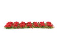 Kichvoe Simulation Miniature Flower Cluster Red Micro Landscape Decoration for Sand Table Model, Artificial Mini Vegetation Group for DIY Outdoor Scenic Display