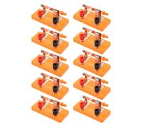 Kichvoe Single Pole Single Throw Switch 10pcs Plastic and Metal Construction Low Contact Resistance with Manual off Control for Physics Lab Circuit Practice Training for Student