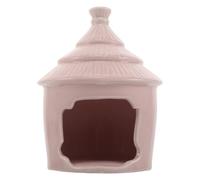 Kichvoe Small Animal Hideout, Ceramic House Critter Bath House Cave Mini Hut Cage for Dwarf Hamster for Chinchilla Guinea Pigs Hedgehog Pink
