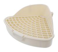 Kichvoe Small Animal Triangle Pet Litter Tray White for Rabbits Guinea Pigs Hamsters Corner Pet Toilet Box with High Walls Puppy Training Potty