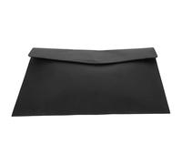 Kichvoe Small Faux Leather Document Pouch with Anti-Impact and Dirt-Resistant Features, Simple Design File Folder for Business Travel and Daily Use, Black Organiser Bag