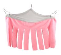 Kichvoe Small Pet Hideout Hanging Hammock for Guinea Pigs and Hamsters, Pink Cloth Forest Hut with Climbing Feature, Comfortable Hideaway for Indoor Small Animals