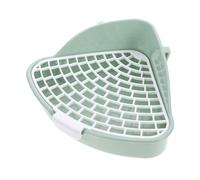 Kichvoe Small Pet Plastic Litter Box Mint Green Corner Toilet for Rabbits Guinea Pigs Hamsters with Anti-fall Design Pet Cage Potty Trainer for Small Animals