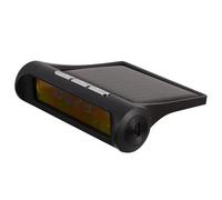 Kichvoe Solar-powered Car Clock Thermometer with Auto Digital Calendar, LED Display Dashboard Electronic Clock for Driving, Multifunctional Automobile Temperature Gauge