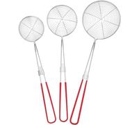 Kichvoe Spider Strainer Asian Strainer Ladle 3pcs Stainless Steel Wire Skimmer Spoon with Handle Fryer Scoop Ladle Colander for Kitchen Frying Food Pasta Spaghetti Noodle