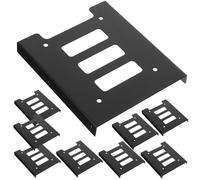 Kichvoe SSD to Hdd Mounting Bracket Adapter 2.5-inch Solid State Drive with Iron Material and Heat Dissipation 12 Pcs to 3.5-inch Hard Disk Drive Holder for Desktop Computer Case