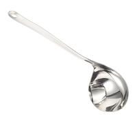 Kichvoe Stainless Steel Soup Ladle with Handle and Non- Grip, Straining Oil Separator Spoon with Integrated Shape and Smooth Edges for Kitchen Cooking and Serving