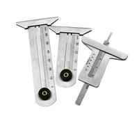 Kichvoe Stainless Steel Tire Depth Meter Calibration and Comfortable Feel, Range 0-50mm Resolution 0.1mm, Precise Tyre Tread Measurement Tool for Automotive Use